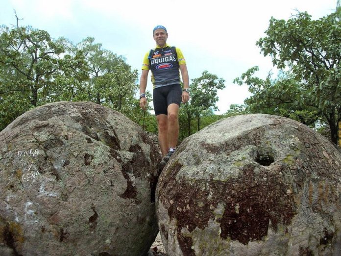 Two of the great stone balls in the Sierra de Ameca, Jalisco.