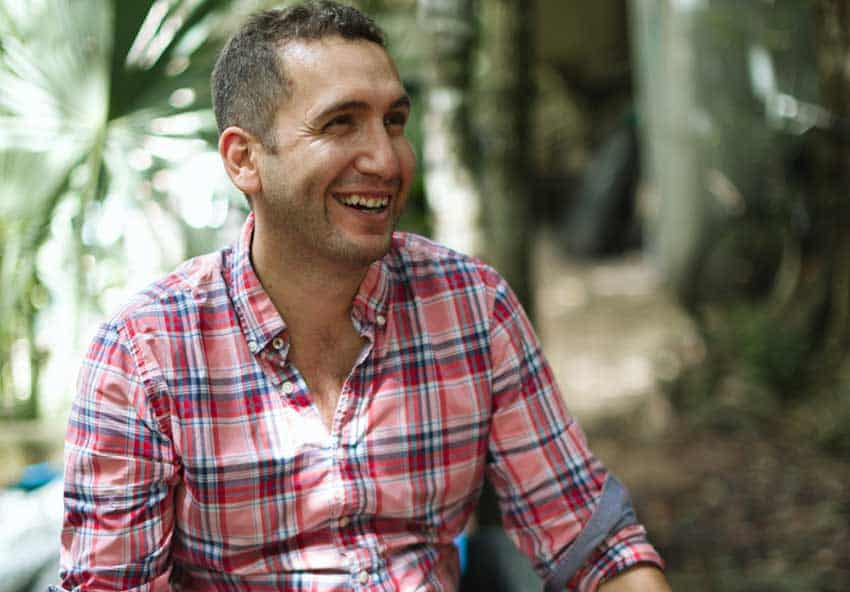 Chef and organic farmer Mauricio Jervis at Woolis Farm, north of Tulum. 