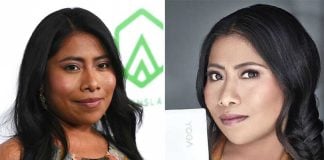 Two images of actress Yalitza Aparicio.