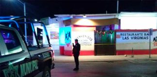 The Playa del Carmen bar where last night's attack took place.