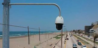 A video surveillance camera in Veracruz.