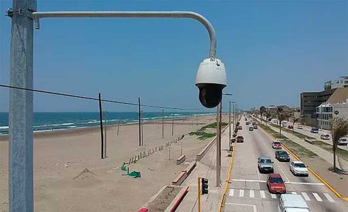 A video surveillance camera in Veracruz.
