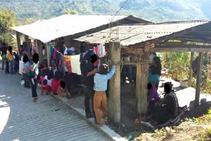 Camp of people displaced in Chiapas.