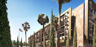 Artist's rendering of the new US embassy in Mexico City.