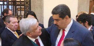 AMLO and Maduro at the former's December inauguration.