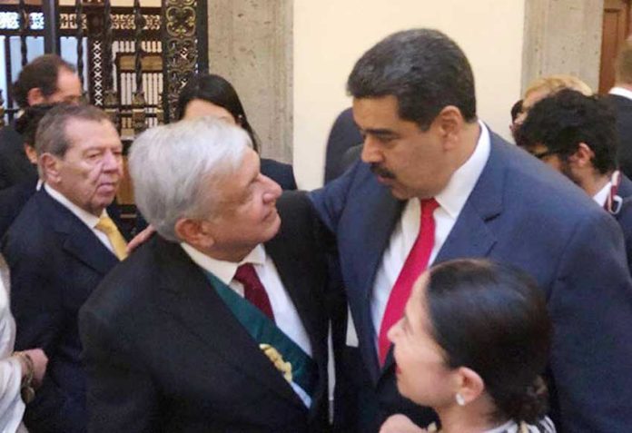 AMLO and Maduro at the former's December inauguration.