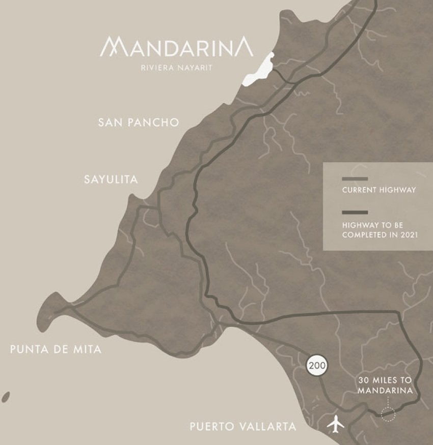 Location of the Riviera Nayarit's Mandarina project.