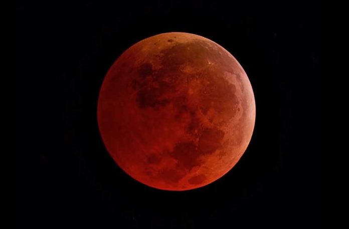 The blood moon will be visible from Mexico on Sunday night.