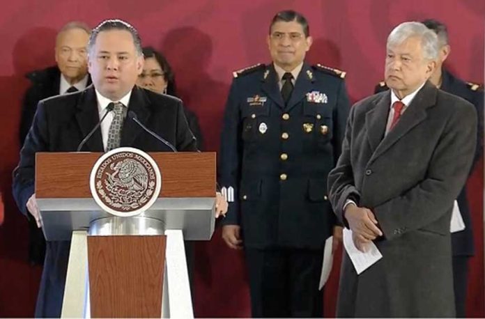 Nieto speaks at this morning's press conference as the president looks on.