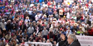 The president yesterday in Zacatecas.