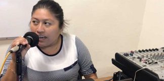María del Socorro Cauich Caamal hosts the weekly Radio Yuuyum show in Yucatecan Maya.