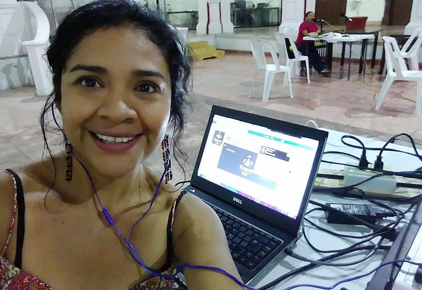 Mayan language activisit Yazmín Novelo of Radio Yuuyum.