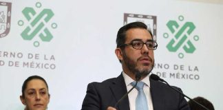 Sheinbaum and police chief Orta.