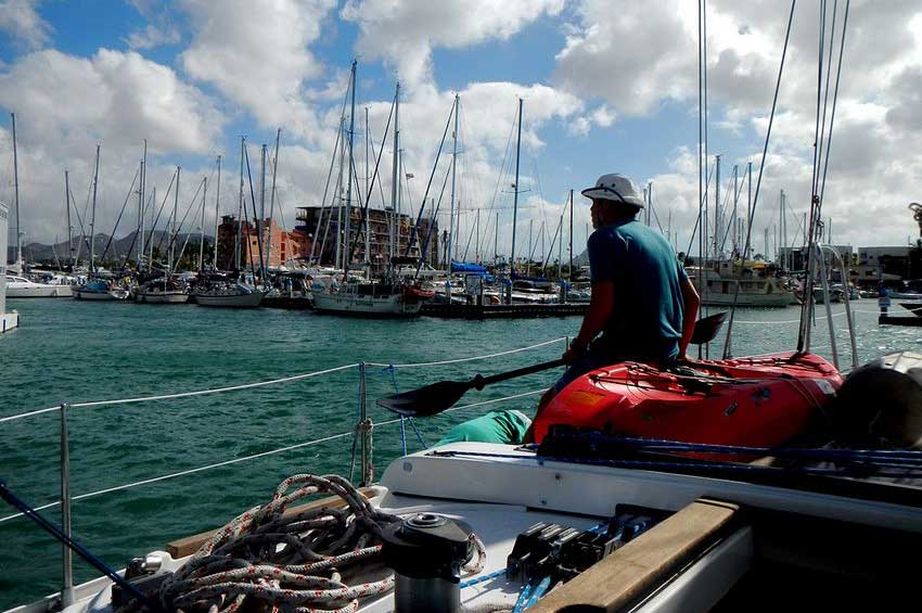 Arrival at the La Paz Marina.