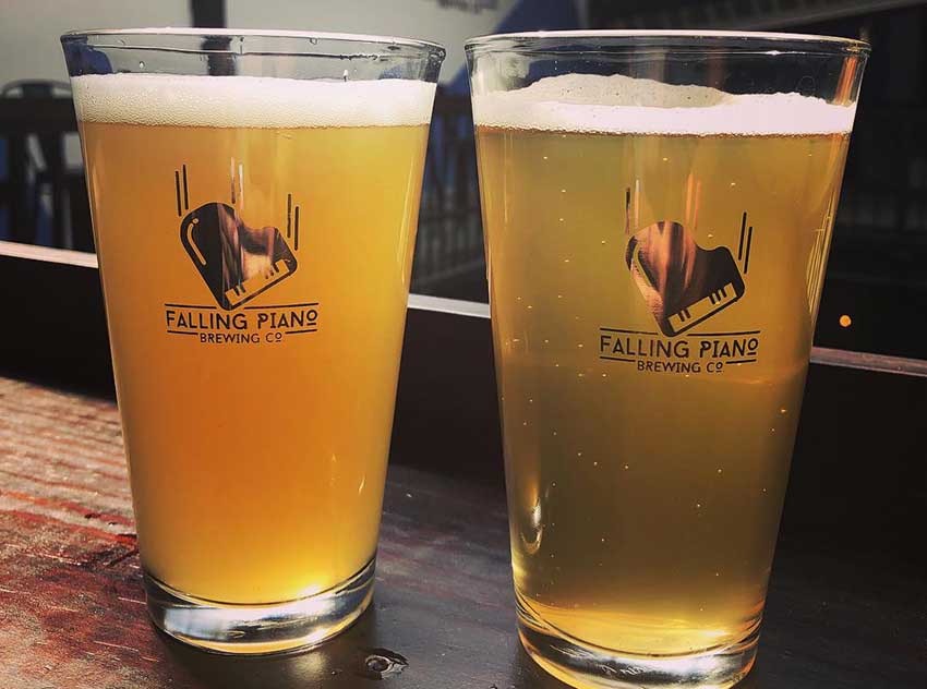 One of Falling Piano's beers is called 'your dog is barking.'