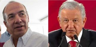 Calderón, left, and López Obrador.