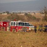 Scene of the Puebla helicopter crash.