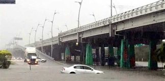 Flooding yesterday in Playa del Carmen.