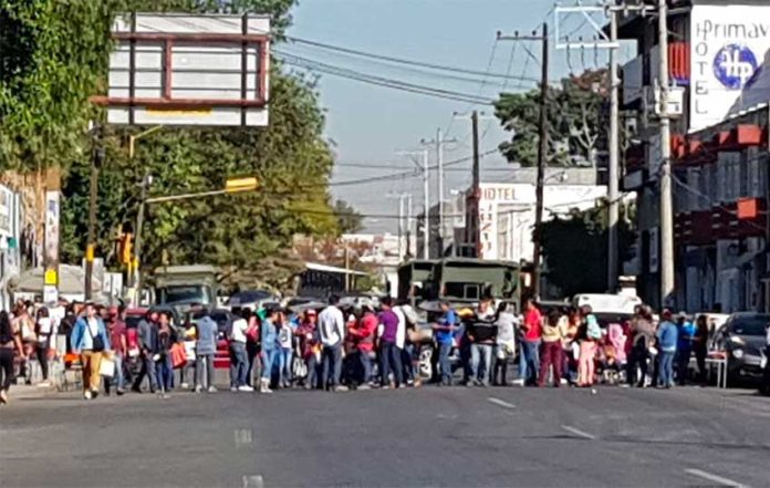 Anti-Oxxo protesters in Oaxaca.