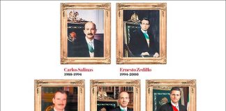 Official portraits of presidents do not include AMLO.