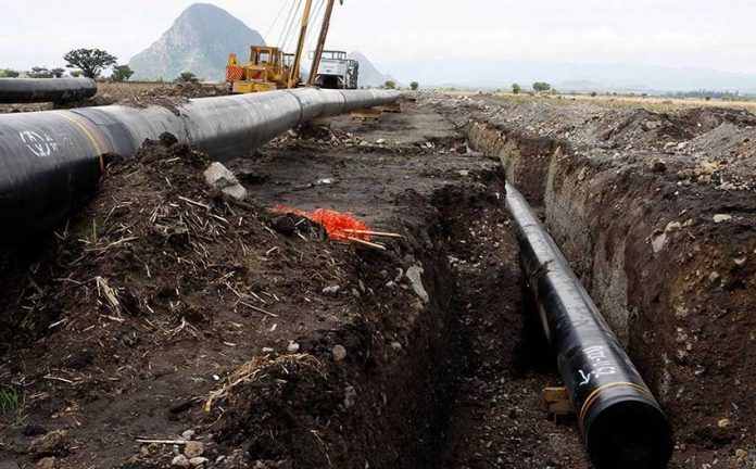 Pipeline under construction: some of have been halted by local opposition.