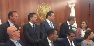 Senators at this morning's session at which a new security force was given the green light.