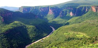 Río Verde: chocolate-colored in the rainy season.