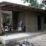 A nearly completed adobe home in Hueyapan, Morelos