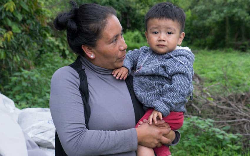 Marcela Ramirez and son Omar. 