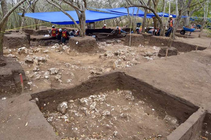 Archaeological dig in Tamaulipas.