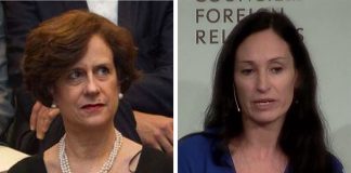 Political analysts Dresser, left, and O'Neil.