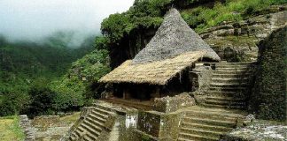 The Cuauhcalli temple at Malinalco.