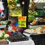 Keep your hands off the avocados at El Regreso de Jr. Díaz, says the sign: they're not stones.