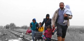 Migrants on the march.