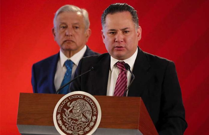 Nieto speaks at President López Obrador's daily press conference.