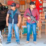 Members of a community police force in Guerrero.