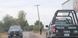 Villagrán municipal police on patrol. They were notably absent yesterday, according to the attorney general.