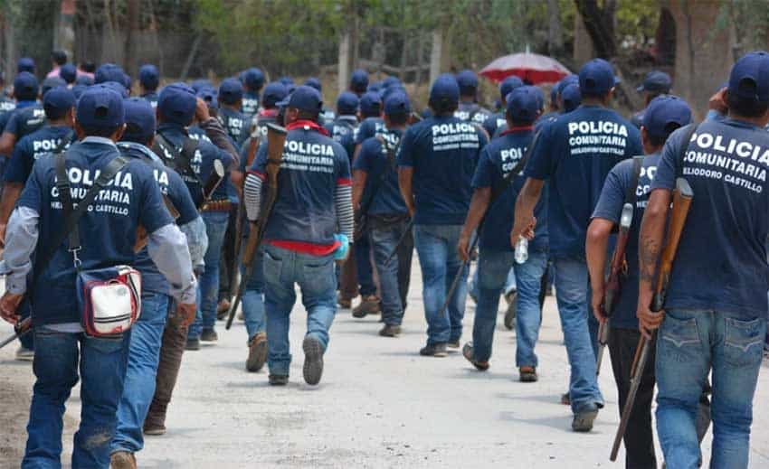 Community police in Heliodoro Castillo, Guerrero.