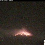 The volcano at 9:38pm Monday.