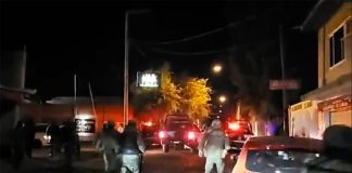 The site of last night's shooting in Salamanca.