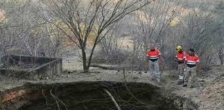 New sinkhole measures 12 meters across.