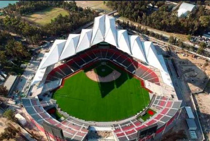 The new Diablos Rojos baseball stadium in Mexico City.