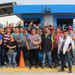 Striking workers in Matamoros.