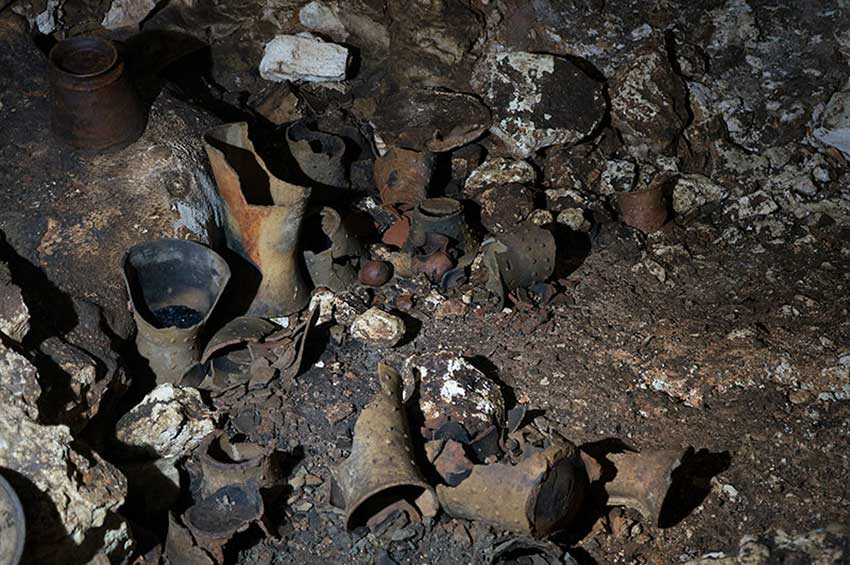 Hundreds of artifacts have been found in the cave.