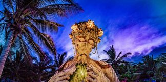 An art installation at last year's festival in Tulum.