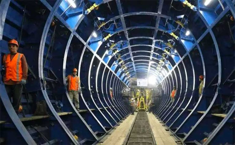 A section of the massive tunnel scheduled to be in operation in July.