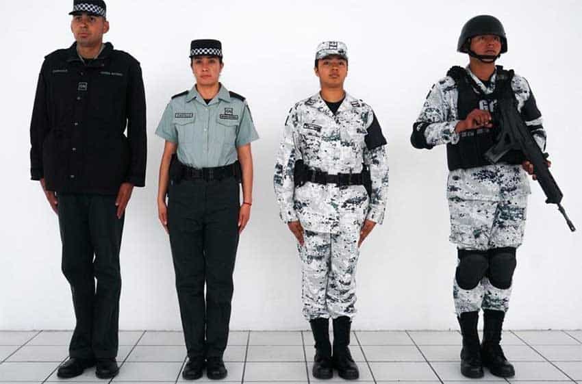 The uniforms of the new National Guard.