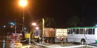 Crews work to repair sewer system in Puerto Vallarta.