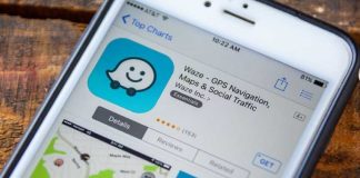 The Waze navigation app.