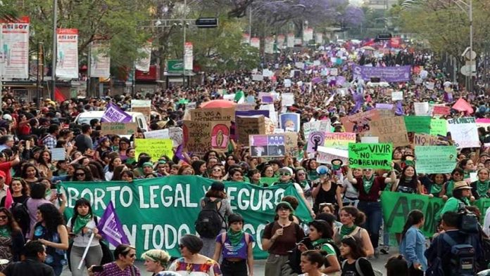 Friday's Women's Day march in Mexico City.